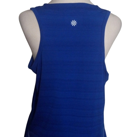 Athleta Royal Blue Reflective Racer back Run On Tank Size XL - Picture 4 of 7